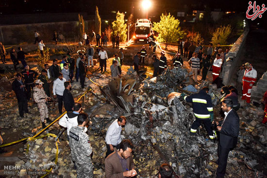 تصاویر جدید از سقوط بالگرد در شیراز