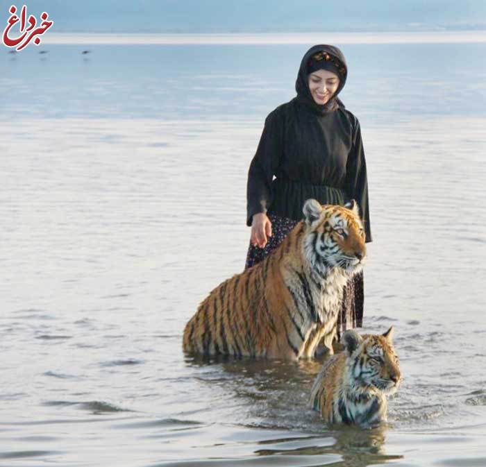 بازیگر زن ایرانی همبازی سه ببر بنگال شد! +عکس