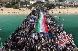 شکوه تما شایی مردم کیش در راهپیمایی 22 بهمن