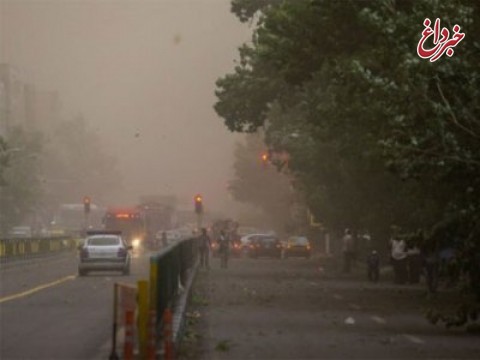 توفان با سرعت 70 کیلومتر بر ساعت تهران را در نوردید