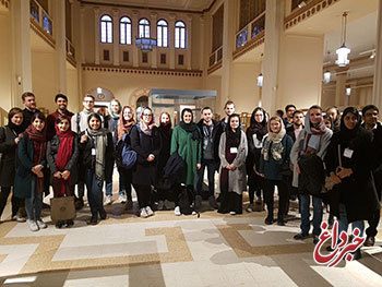 بازدید گروهی دانشجویان ایرانی و آلمانی رشته معماری از موزه بانک ملی ایران