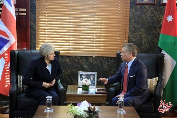 نخست وزیر انگلیس با شاه اردن دیدار کرد