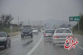 تدوم بارش باران در جاده‌های ۱۰ استان