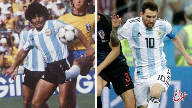 جام‌جهانی/ مقایسه مارادونا و مسی در جام‌های جهانی