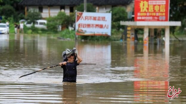 آوارگی هزاران نفر در پی بارندگی‌های مرگبار در چین