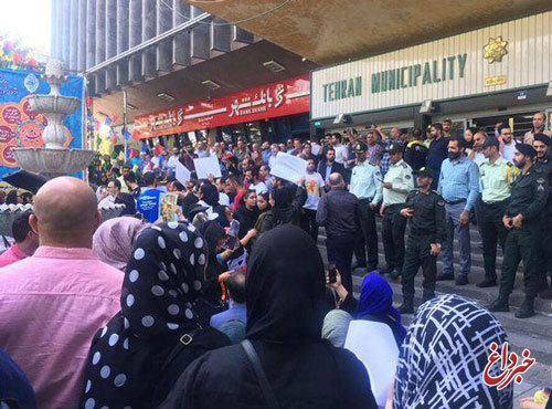 بازداشت برخی تجمع‌کنندگان مقابل شهرداری تهران