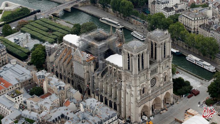 موج گرما در فرانسه؛ خطر ریزش کلیسای نوتردام