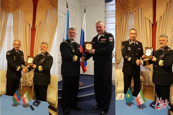 دریادار خانزادی با فرماندهان نیروی‌های دریایی روسیه، قزاقستان و آذربایجان دیدار کرد
