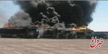 ۵۰۰ دستگاه کامیون در حادثه گمرک اسلام قلعه کاملا سوخت
