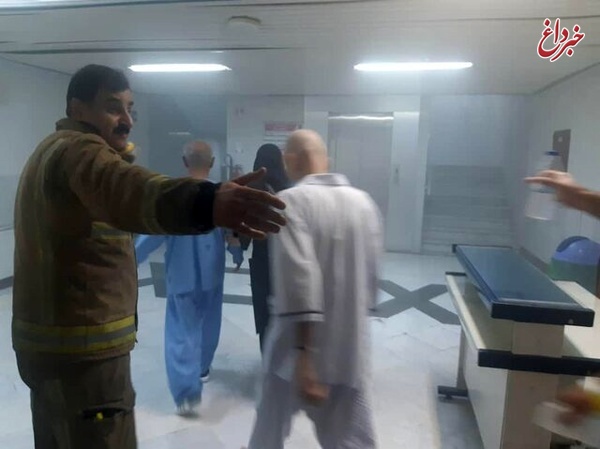 مهار آتش در یک مرکز درمانی در خیابان حافظ