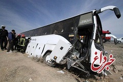۶ کشته و ۱۲ مصدوم در واژگونی اتوبوس در اتوبان کاشان - زاهدان