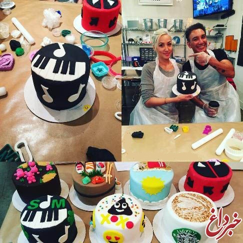شادمهر عقیلی و همسرش درحال پختن کیک! + تصاویر