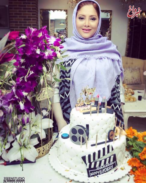 جشن تولد خانم بازیگر با یک کیک خاص +عکس