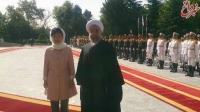 رییس جمهوری كره جنوبی مورد استقبال رسمی روحانی قرار گرفت