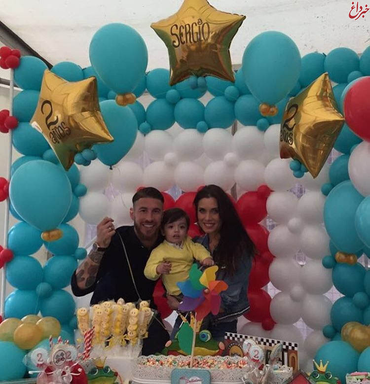 عکس/ کاپیتان رئال مادرید کنار همسرش در جشن تولد پسرش