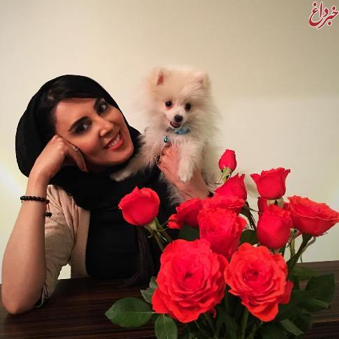 لیلا بلوکات درکنار حیوان خانگی اش +عکس