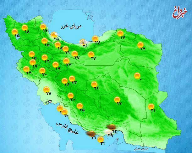 عکس: وضعیت آب و هوای ایران در یک نگاه