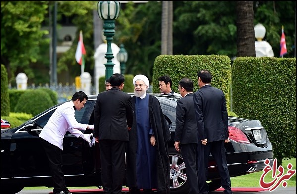 خودروی تشریفاتی حسن روحانی در تایلند +عکس