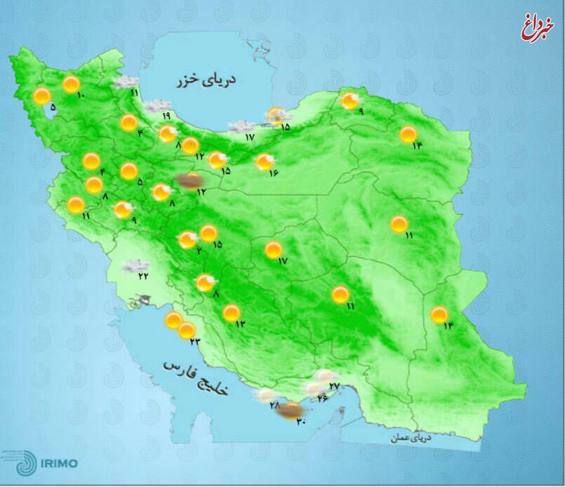 عکس: بارش پراکنده باران در ارتفاعات پایتخت