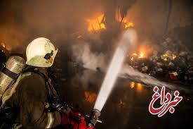 آتش‌سوزی گسترده در خیابان مصطفی خمینی