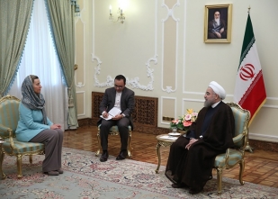 روحانی:پایداری برجام درگرو عمل طرف مقابل به تعهدات است/ موگرینی: بانک‌های اروپایی آماده آغاز فعالیت خود در ایران هستند