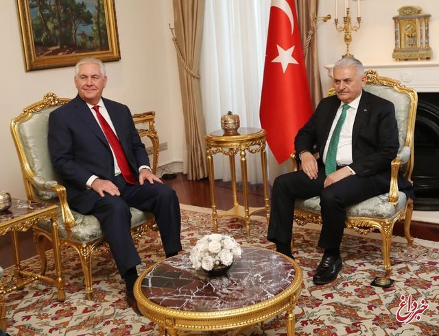 وزیر خارجه آمریکا با نخست وزیر ترکیه دیدار کرد