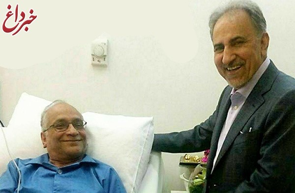 عیادت رئیس دولت اصلاحات و شهردار جدید تهران از حسین مرعشی