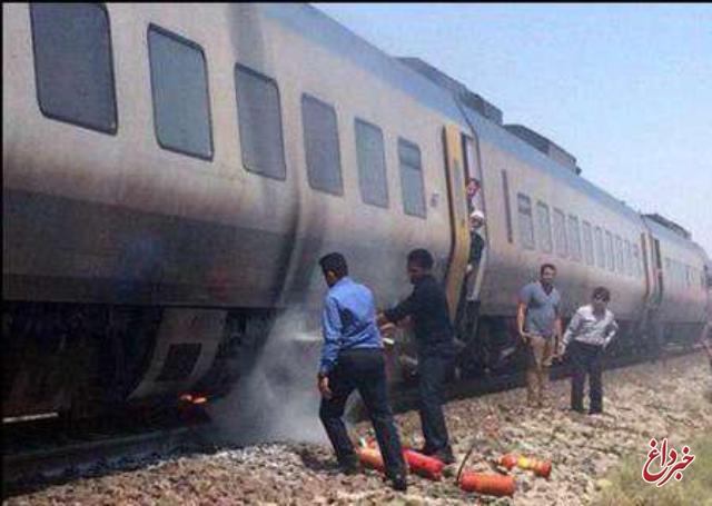 آتش‌سوزی درواگن قطار مسافری تهران- مشهد