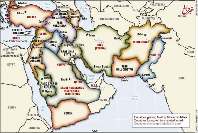 جزئیات برنامه‌ریزی تغییر مرزها و طرح خاورمیانه جدید/عراق به ۳ کشور تبدیل می‌شود؟