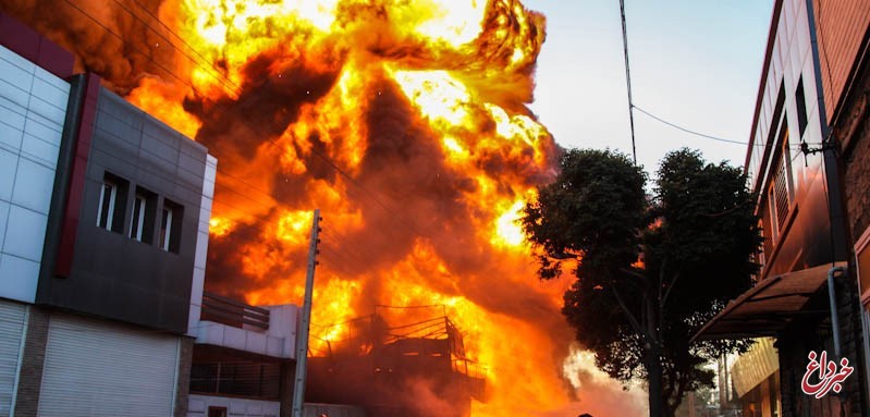 آتش‌سوزی بانک در قزوین