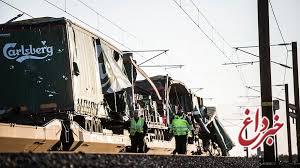 برخورد 2 قطار باری و مسافری در دانمارک/ 6 کشته