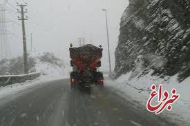 بارش برف در گردنه‌های استان قزوین آغاز شد