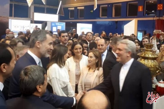 بازدید پادشاه، ملکه و‌ رئیس کنگره نمایندگان اسپانیا از غرفه ایران در نمایشگاه فیتور