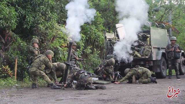درگیری سربازان فیلیپینی با شبه نظامیان حامی داعش