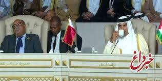 حرکت اعتراضی امیر قطر در نشست اتحادیه عرب