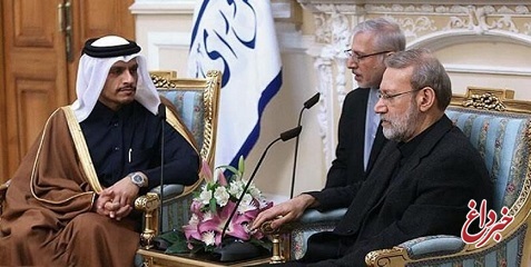 وزیر خارجه قطر در دیدار با لاریجانی: به ایران امده ام تا نشان دهم ما در هر شرایطی در کنار شما هستیم