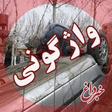 واژگونی مرگبار خودروی سانتافه در کرمان