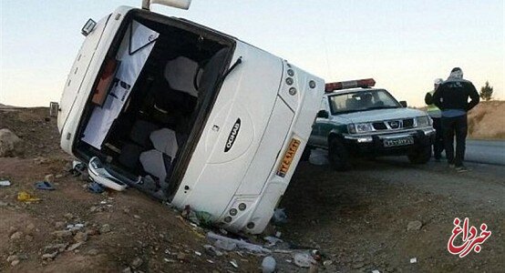 ۴ فوتی و ۱۴ مصدوم در حادثه واژگونی اتوبوس یزد- مشهد
