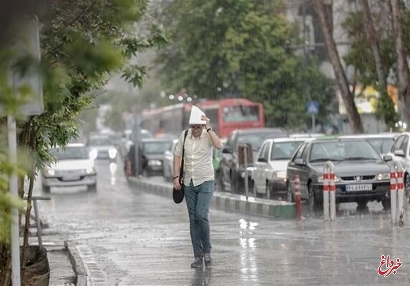 پیش بینی باران و صاعقه ۵ روزه در ۱۵ استان / احتمال بارش تگرگ در برخی مناطق