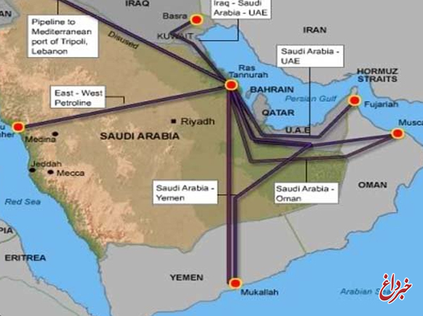 چرا عربستان نمی‌تواند تنگه هرمز را دور بزند؟ / نفتی که سعودی از دریای سرخ صادر می‌کند، فقط ۱۰ درصد کل صادرات این کشور است