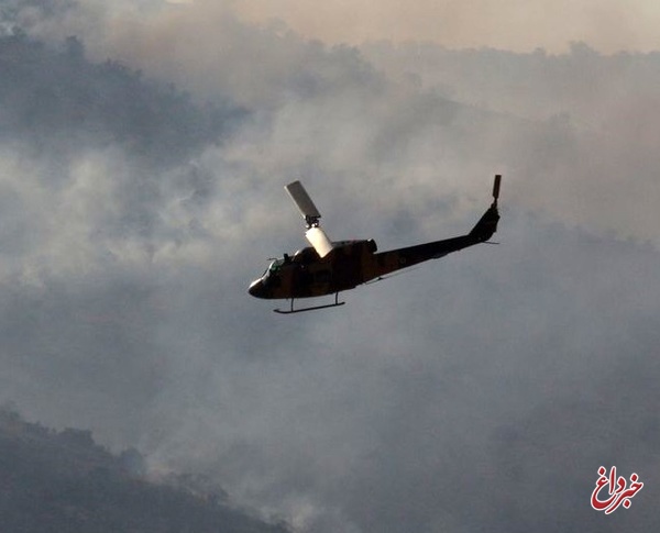 امدادرسانی بالگردهای نیروی هوایی ارتش در آتش‌سوزی ارتفاعات کازرون