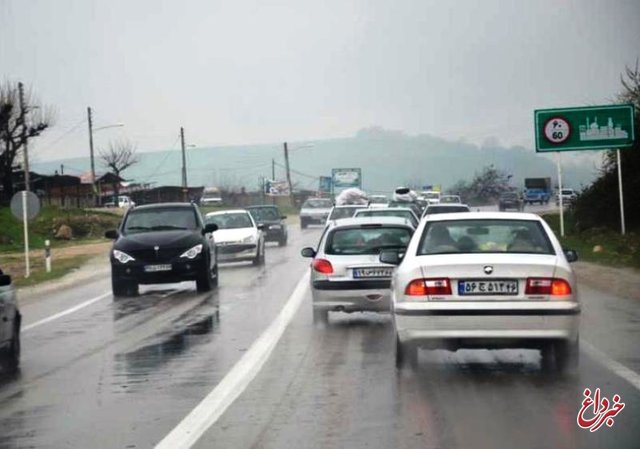 پلیس: جاده های مازندران بارانی است