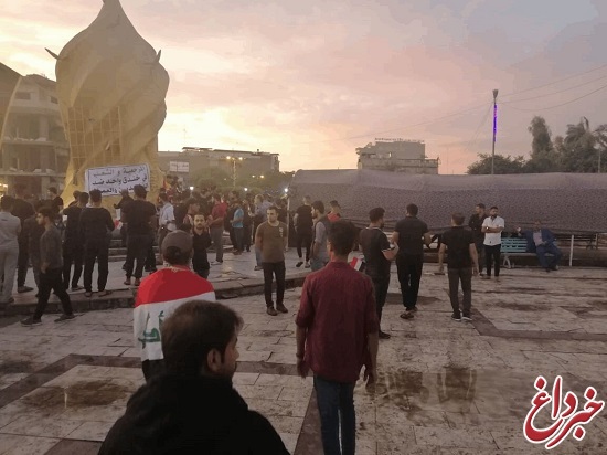 تجمع دوباره در برابر کنسولگری ایران در کربلا