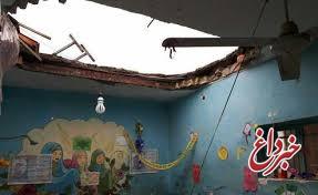 مصدومیت ۳ دانش‌آموز در پی ریزش سقف مدرسه