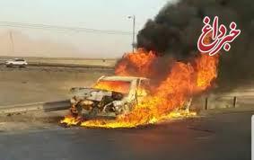 ماجرای آتش‌سوزی خودروی اتباع افغان در یزد
