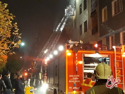 ۱۰ نفر از حادثه آتش‌سوزی مجیدیه تهران نجات یافتند