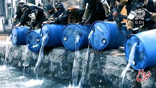 استخبارات افغانستان ۳ هزار لیتر مشروب الکلی را در کابل به کانال آب ریخت