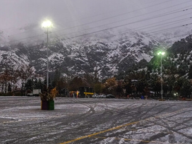 بارش باران و برف در تهران
