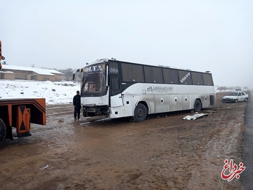 تصادف اتوبوس گارگران در اصفهان خسارت جانی داد