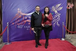 جواد عزتی و همسرش در خانه جشنواره فیلم فجر/ عکس